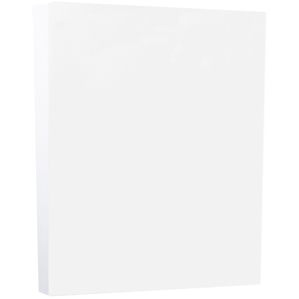 Jam Paper Vellum Bristol Index Cardstock - 8.5 x 11 - 110 lb White - 50/Pack